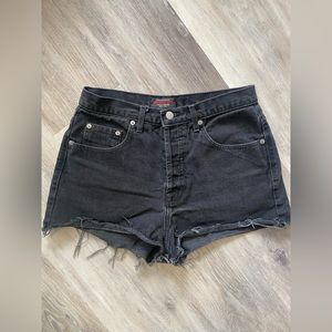 Black Denim Shorts